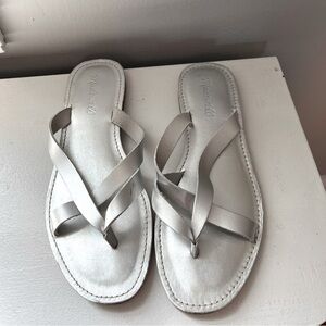 Madewell silver leather sandals
